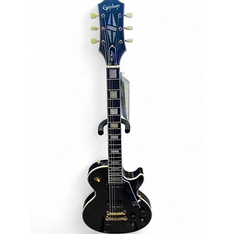 Used Epiphone les paul custom p90 Ebony Solid Body Electric Guitar