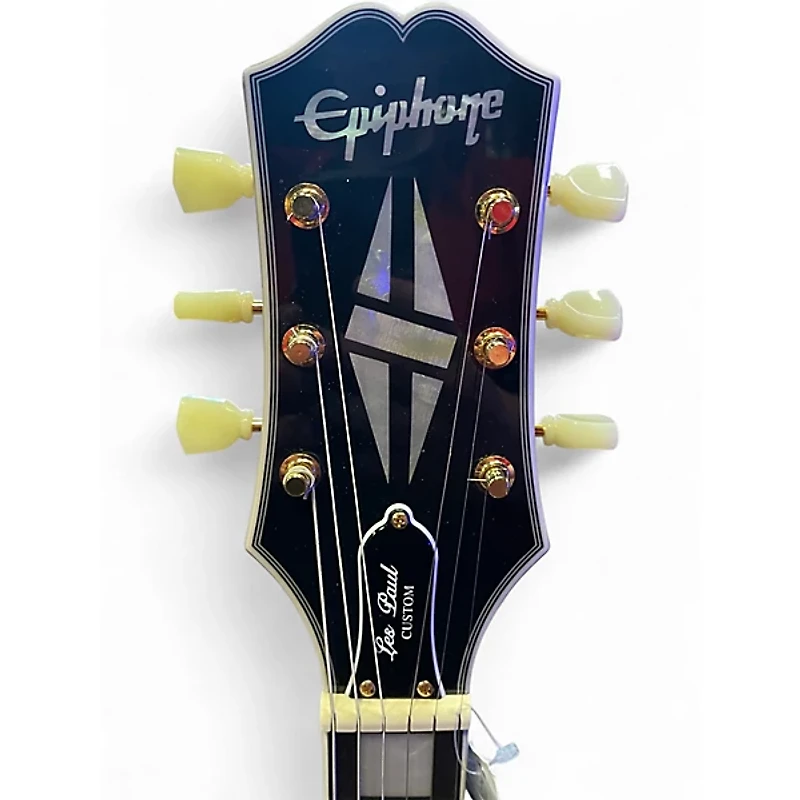 Used Epiphone les paul custom p90 Ebony Solid Body Electric Guitar