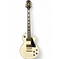 Used 2015 Epiphone Les Paul Custom Pro Alpine White Solid Body Electric Guitar