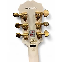 Used 2015 Epiphone Les Paul Custom Pro Alpine White Solid Body Electric Guitar