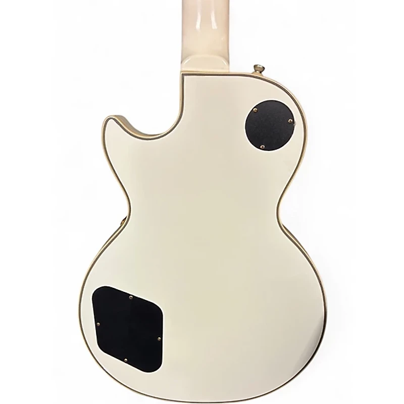 Used 2015 Epiphone Les Paul Custom Pro Alpine White Solid Body Electric Guitar