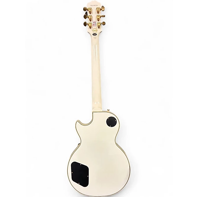 Used 2015 Epiphone Les Paul Custom Pro Alpine White Solid Body Electric Guitar