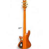 Used Schecter Guitar Research Stiletto Studio 5 String Honey Satin Electric Bass Guitar