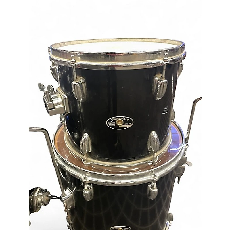 Used Slingerland 3 Piece Shell Pack Black Drum Kit