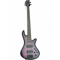 Used Schecter Guitar Research Stiletto Studio 5 String Trans Purple BURST Electric Bass Guitar