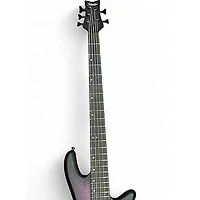 Used Schecter Guitar Research Stiletto Studio 5 String Trans Purple BURST Electric Bass Guitar
