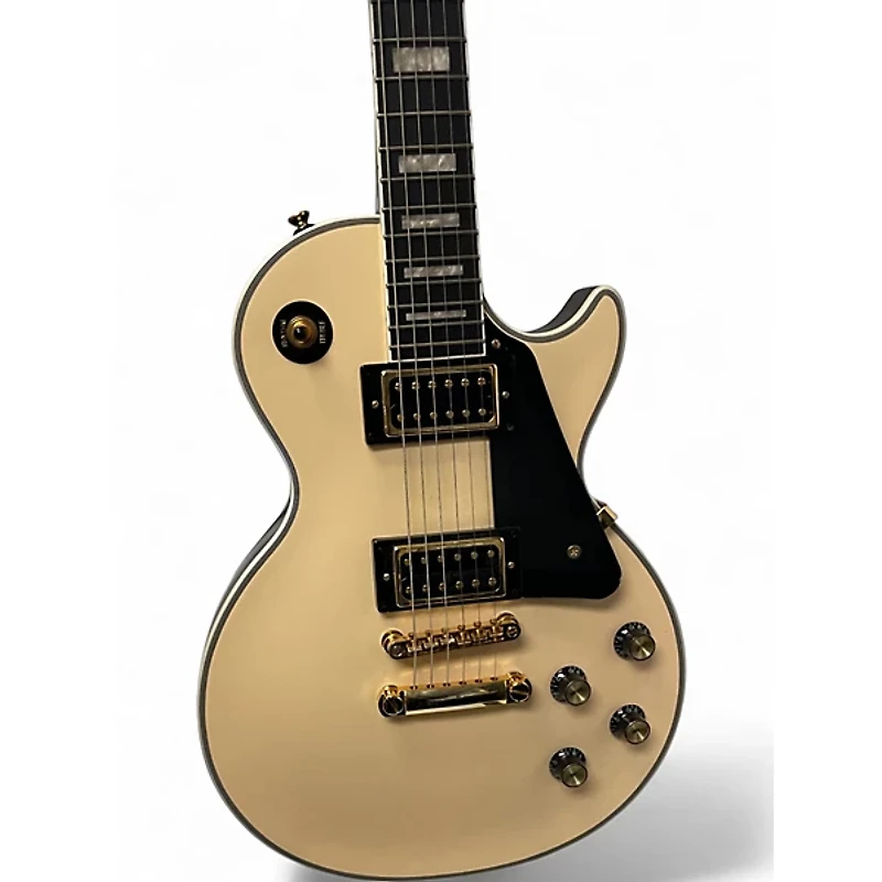 Used Epiphone Les Paul Custom Cream Solid Body Electric Guitar