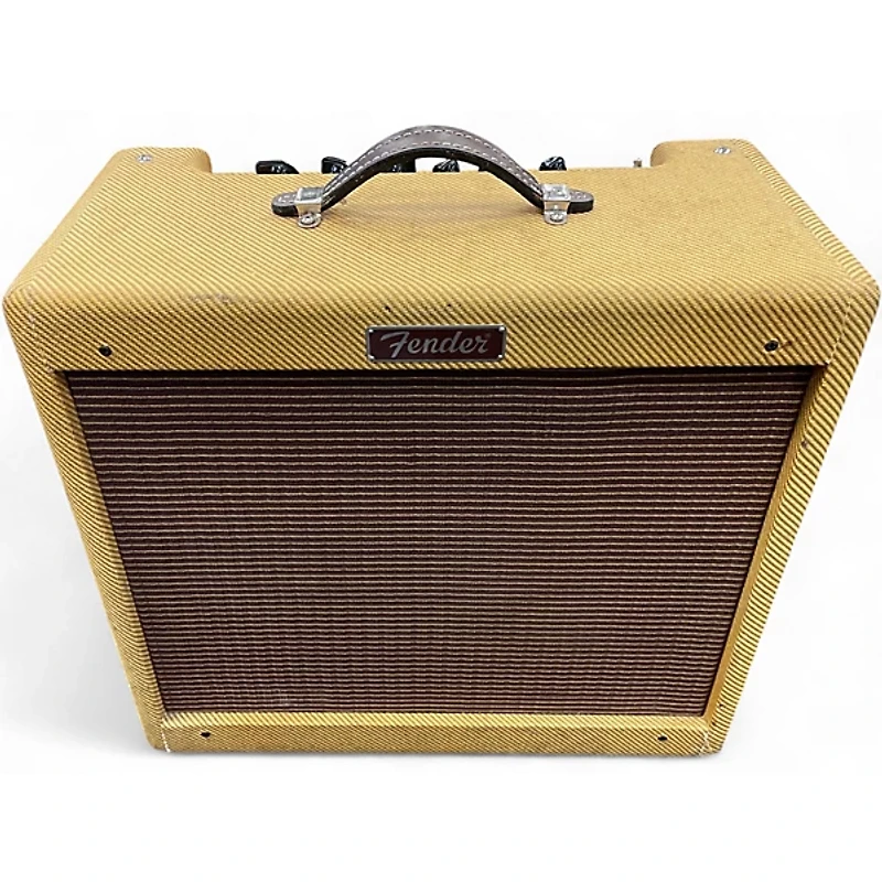 Used Fender Blues Junior Lacquered Tweed 15W Tube Guitar Combo Amp