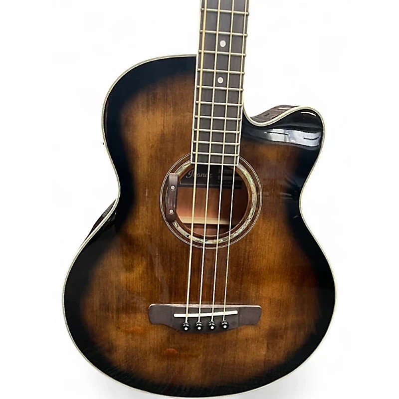 Used Ibanez AEB10E DARK VIOLIN SUNBURST Acoustic Bass Guitar