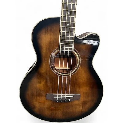Used Ibanez AEB10E DARK VIOLIN SUNBURST Acoustic Bass Guitar