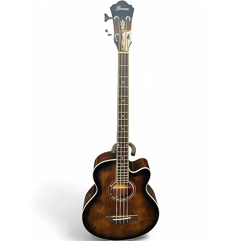 Used Ibanez AEB10E DARK VIOLIN SUNBURST Acoustic Bass Guitar