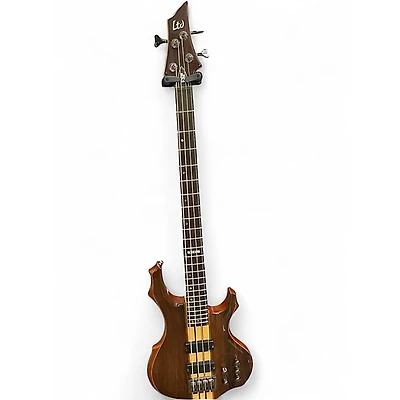 Used ESP LTD F-4E Natural Mahogany Electric Bass Guitar