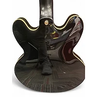 Used Epiphone Sheraton II Black and Gold Hollow Body Electric Guitar