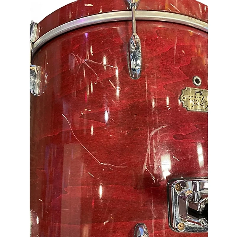 Used Pearl 5 Piece Export RED Drum Kit