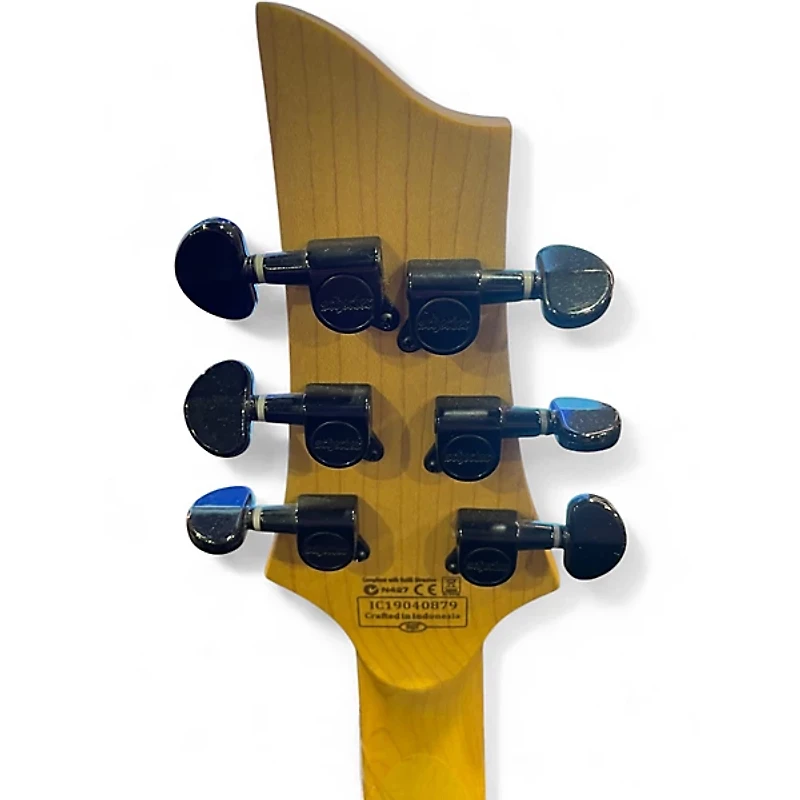 Used Schecter Guitar Research C-6 elite Green Solid Body Electric Guitar