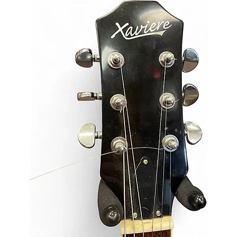 Used Xaviere LP Style Quilted Amber Burst Hollow Body Electric Guitar