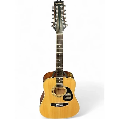 Used Mitchell d120s12e Natural 12 String Acoustic Guitar