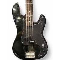 Used Silvertone SSLB-11 Black Electric Bass Guitar
