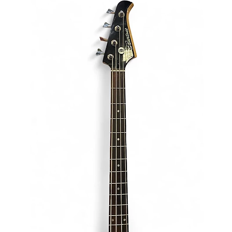 Used Silvertone SSLB-11 Black Electric Bass Guitar