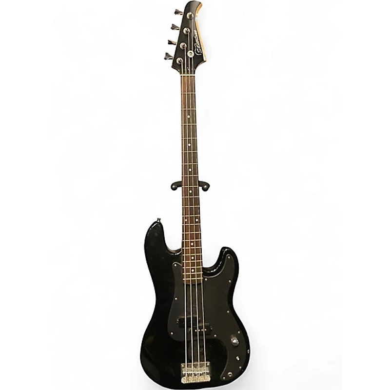 Used Silvertone SSLB-11 Black Electric Bass Guitar
