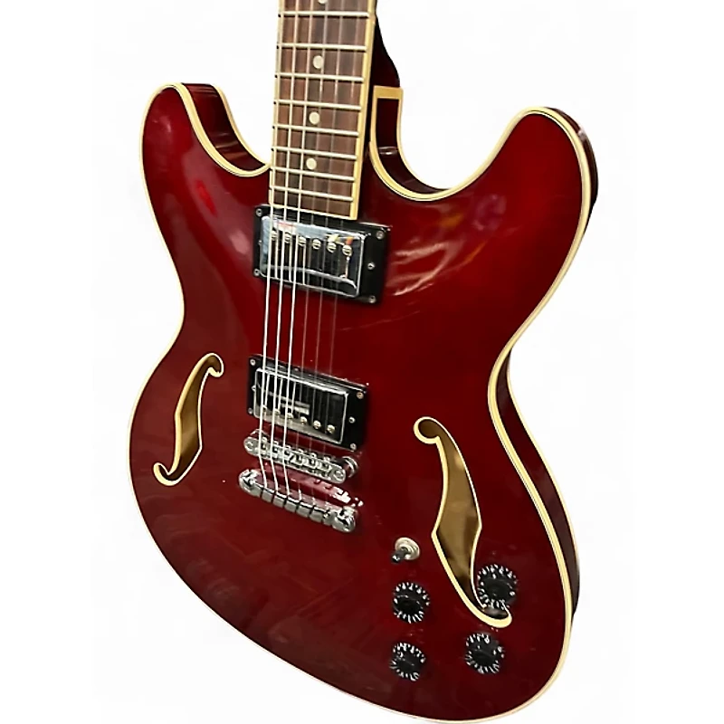 Used Ibanez AS73 Artcore Trans Red Hollow Body Electric Guitar