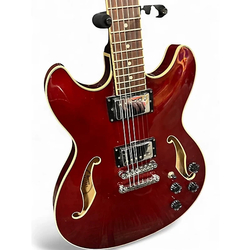 Used Ibanez AS73 Artcore Trans Red Hollow Body Electric Guitar