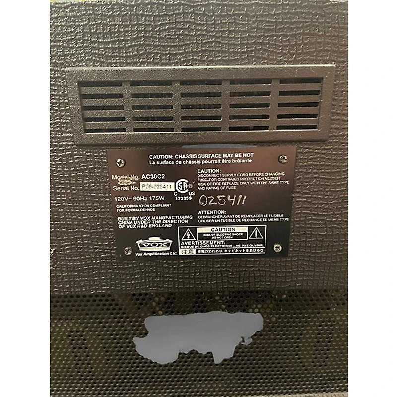 Used VOX AC30C2 2x12 30W Tube Guitar Combo Amp