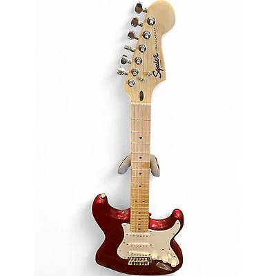 Used Squier Standard Stratocaster Candy Apple Red Solid Body Electric Guitar