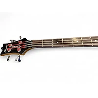Used Schecter Guitar Research Stiletto Deluxe 4 String Black Electric Bass Guitar