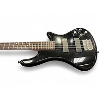 Used Schecter Guitar Research Stiletto Deluxe 4 String Black Electric Bass Guitar
