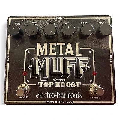Used Electro-Harmonix Metal Muff Distortion With Top Boost Effect Pedal