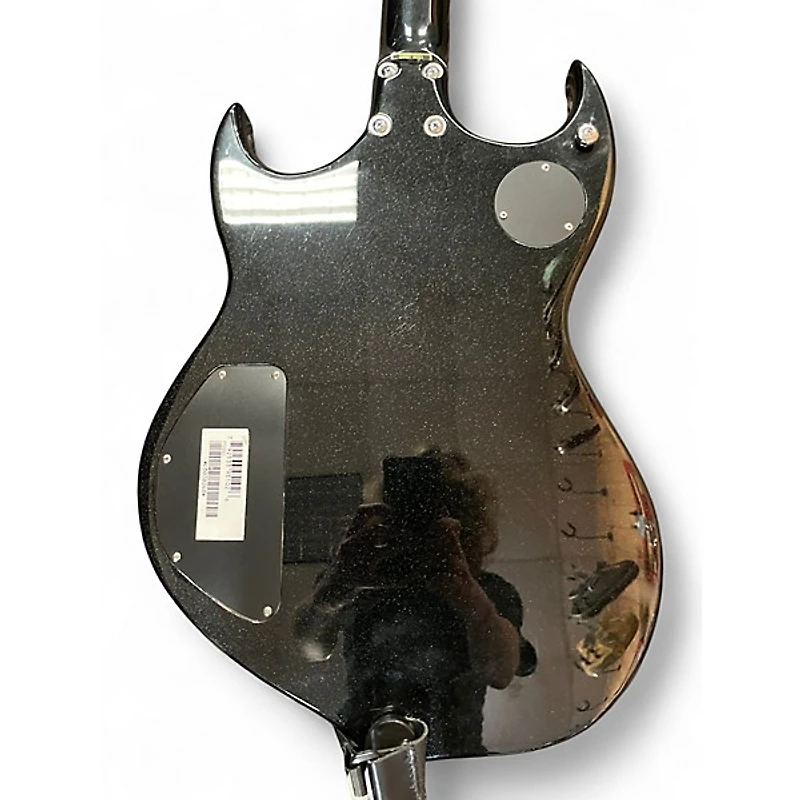 Used Silvertone Paul Stanley PSSN1 Black Solid Body Electric Guitar