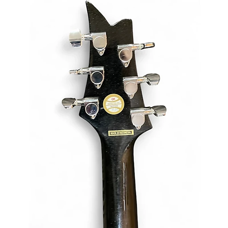 Used Silvertone Paul Stanley PSSN1 Black Solid Body Electric Guitar