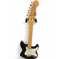 Used Squier STRATOCASTER Black Solid Body Electric Guitar