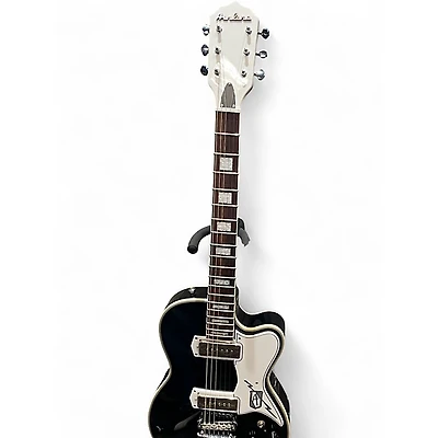 Used Eastwood AIRLINE TUXEDO Black Solid Body Electric Guitar