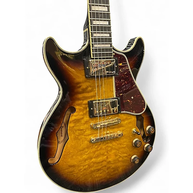 Used Ibanez AM93 Artcore ANTIQUE YELLOW SUNBURST Hollow Body Electric Guitar