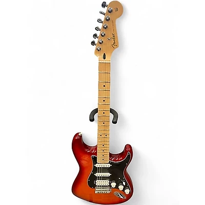 Used Fender Player Plus Stratocaster aged cherry burst Solid Body Electric Guitar
