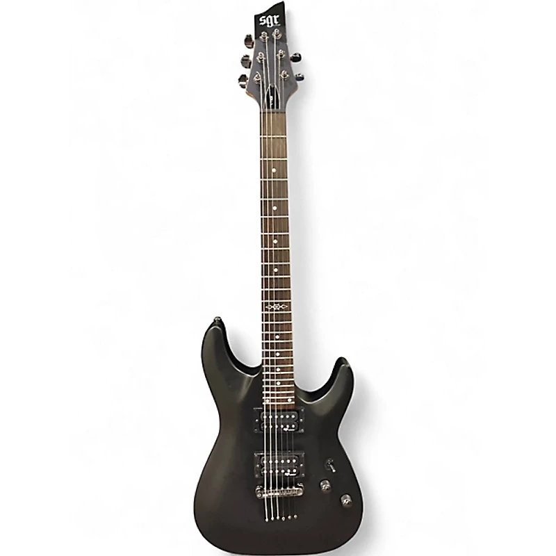 Used Schecter Guitar Research C-1 SGR Black Solid Body Electric Guitar