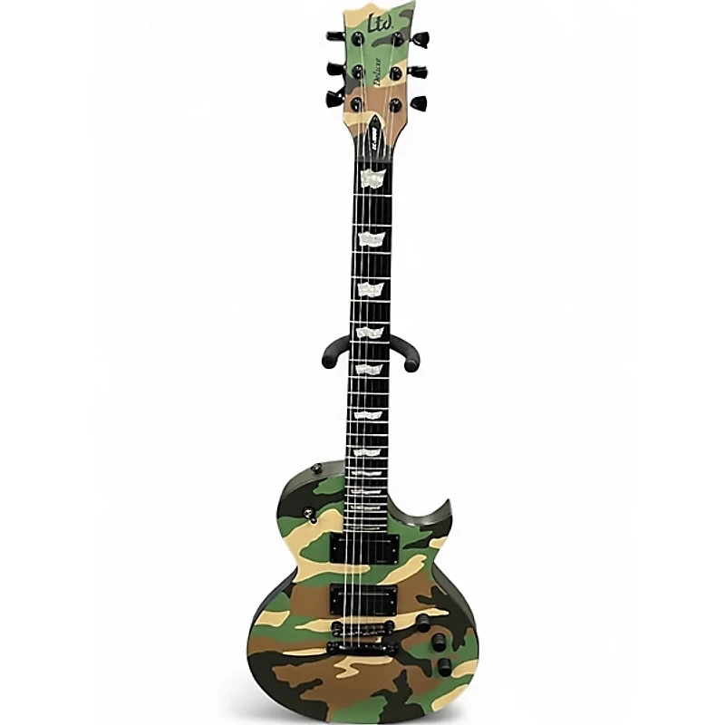 Used ESP LTD EC1000 Woodland Camo Desert Camo Solid Body Electric Guitar