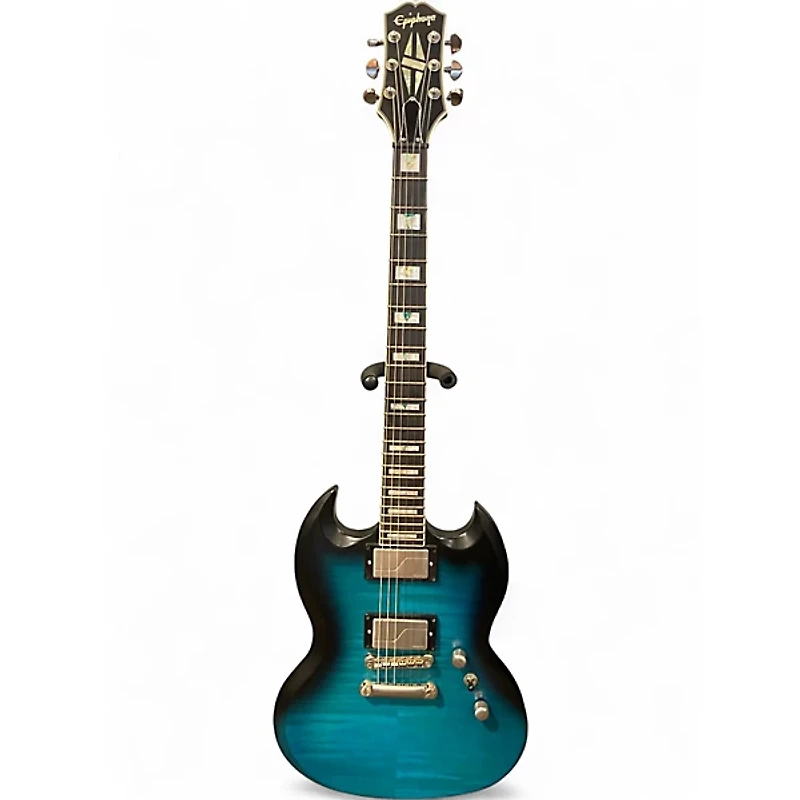 Used Epiphone SG Prophecy blue tiger Solid Body Electric Guitar