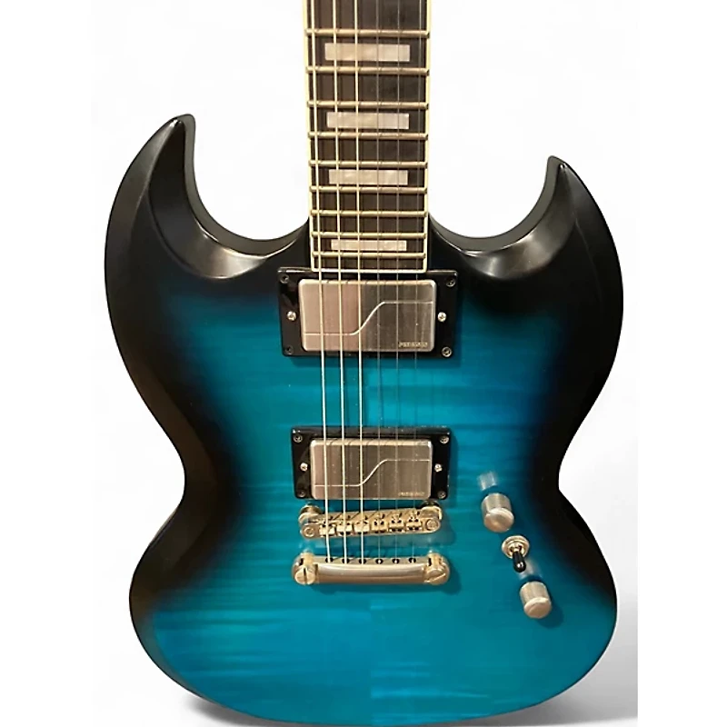 Used Epiphone SG Prophecy blue tiger Solid Body Electric Guitar