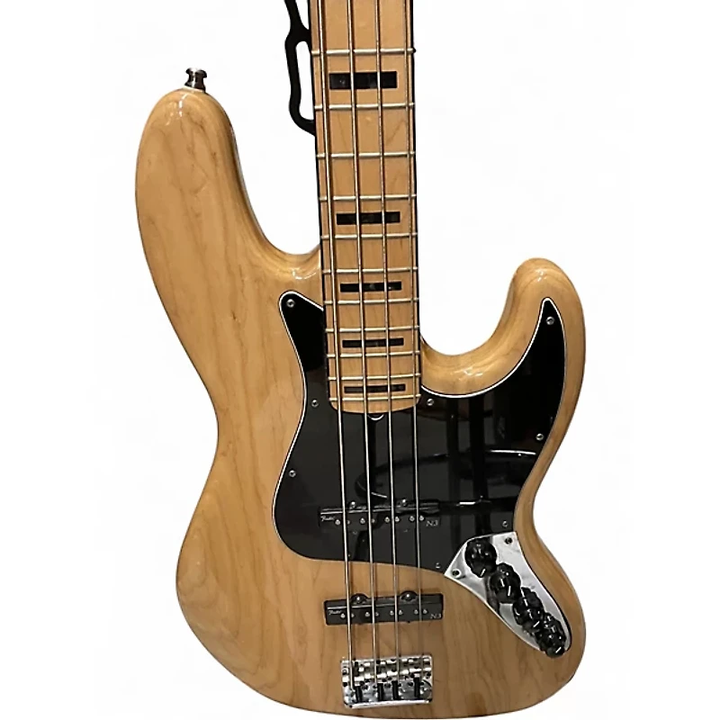Used Fender American Deluxe Jazz Bass Natural Electric Bass Guitar