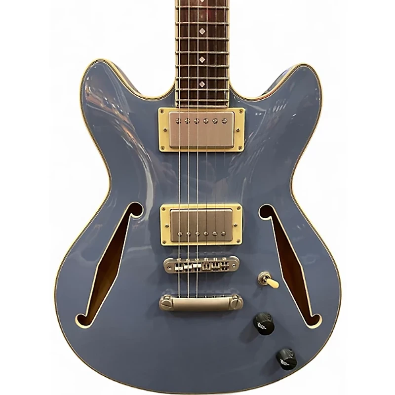 Used D'Angelico EXCEL MINI DC TOUR Blue Hollow Body Electric Guitar