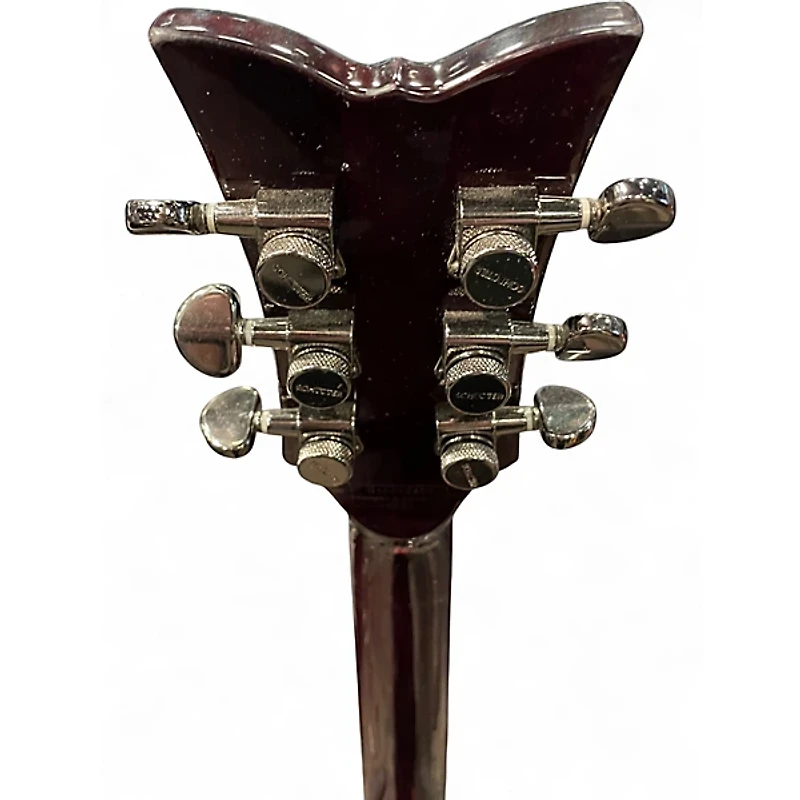 Used Schecter Guitar Research Hellraiser Solo 6 TRANSPARENT RED Solid Body Electric Guitar