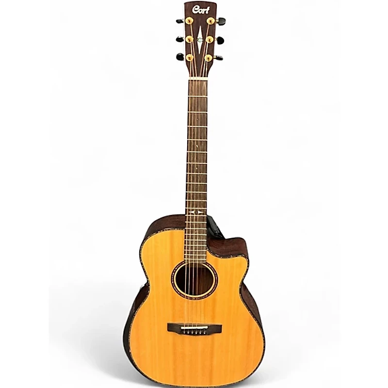 Used Cort GA PF BEVEL Natural Acoustic Electric Guitar