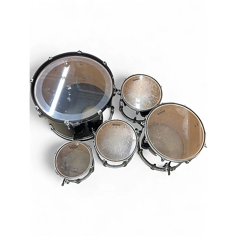 Used Ludwig 5 Piece Accent Black Drum Kit