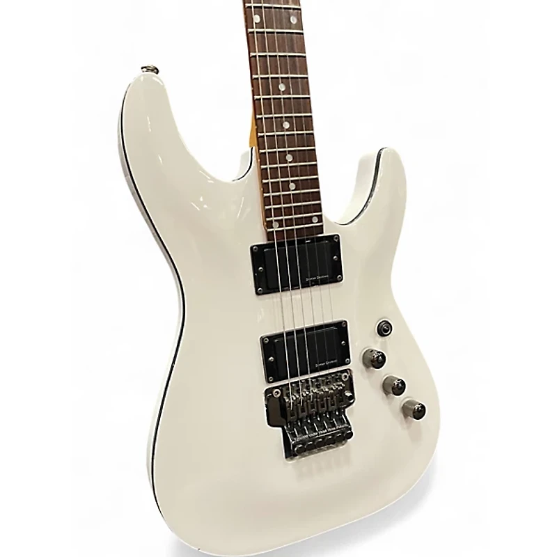 Used Schecter Guitar Research C1 FR White Solid Body Electric Guitar