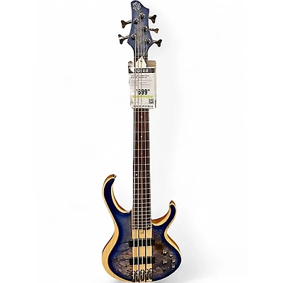 Used Ibanez BTB845 Blue Electric Bass Guitar