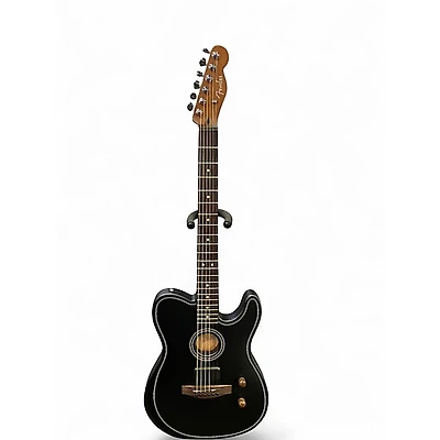 Used Fender ACOUSTASONIC STANDARD TELECASTER Black Acoustic Electric Guitar