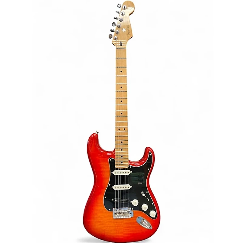 Used Fender Player Plus Stratocaster Cherry Sunburst Solid Body Electric Guitar